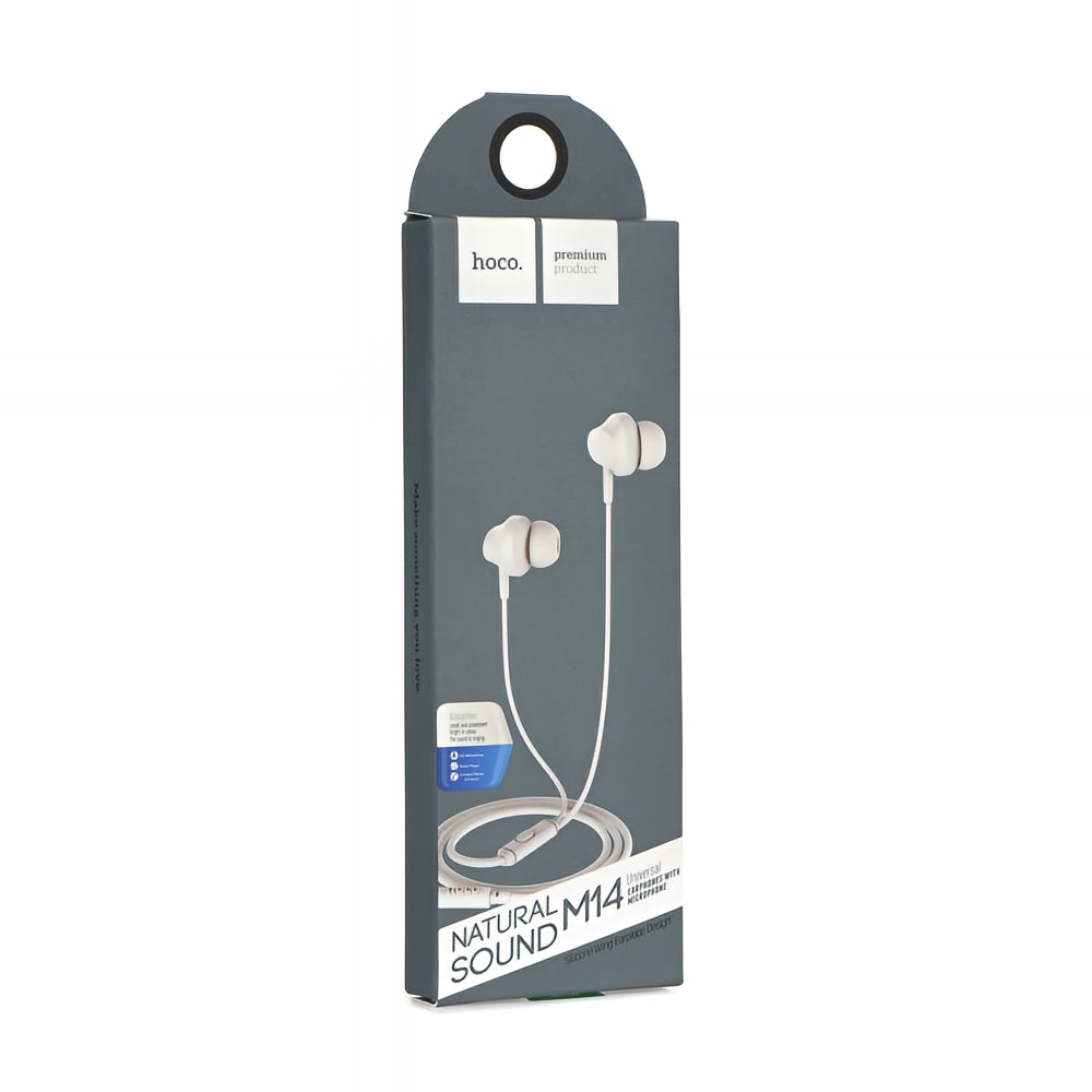 Handsfree 3.5mm HOCO M14, Hvid
