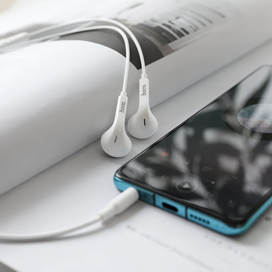 Handsfree 3.5mm HOCO M73, Hvid