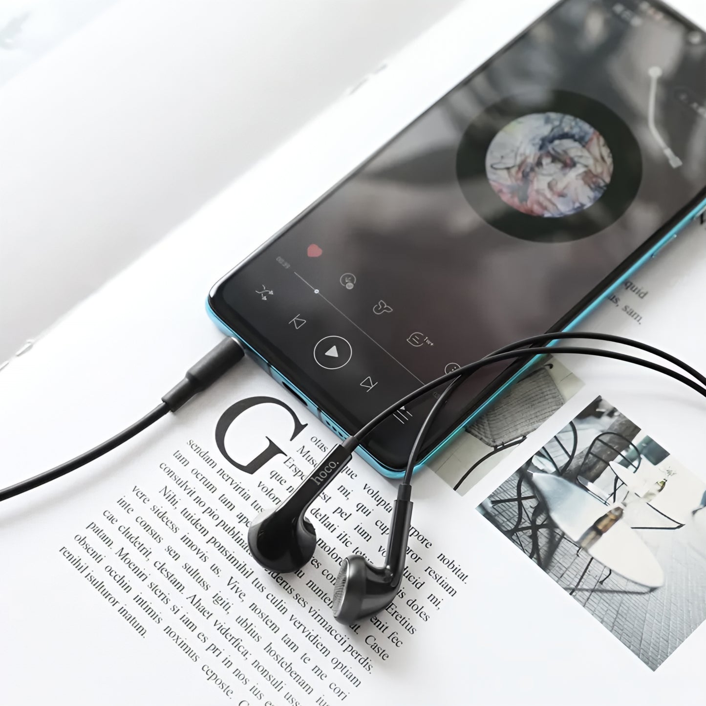 Handsfree 3.5mm HOCO M73, Sort