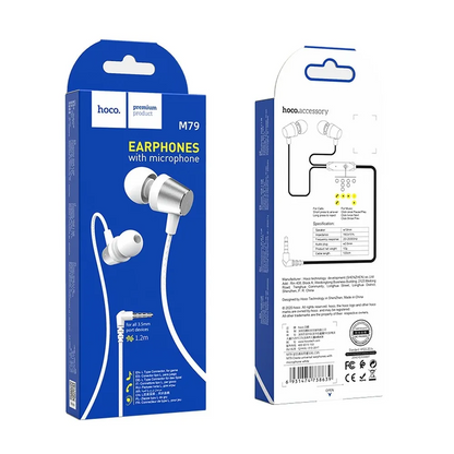 Handsfree 3.5mm HOCO M79, Hvid