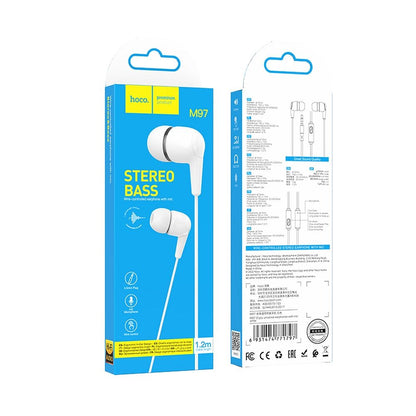 Handsfree 3.5mm HOCO M97, Hvid