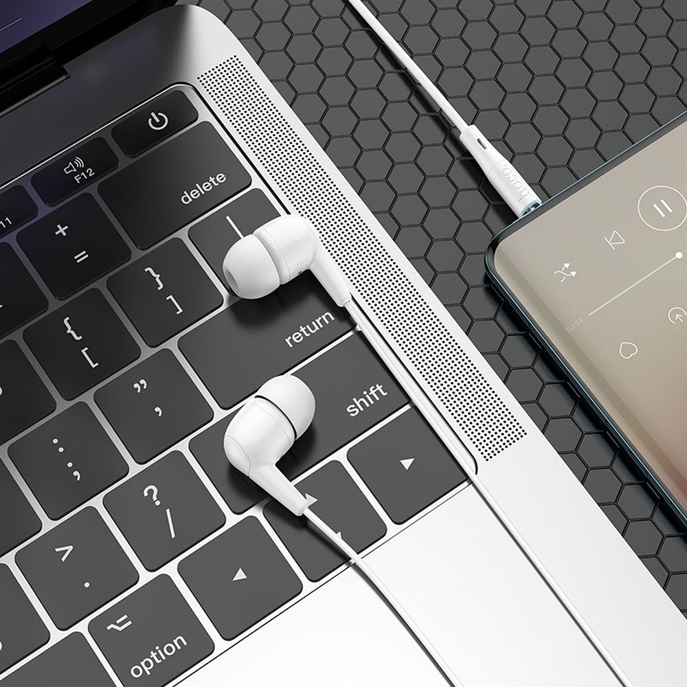 Handsfree 3.5mm HOCO M97, Hvid