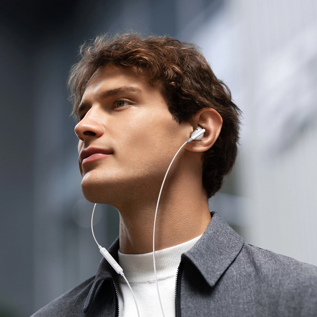 Handsfree 3.5mm Joyroom JR-EW01, Hvid