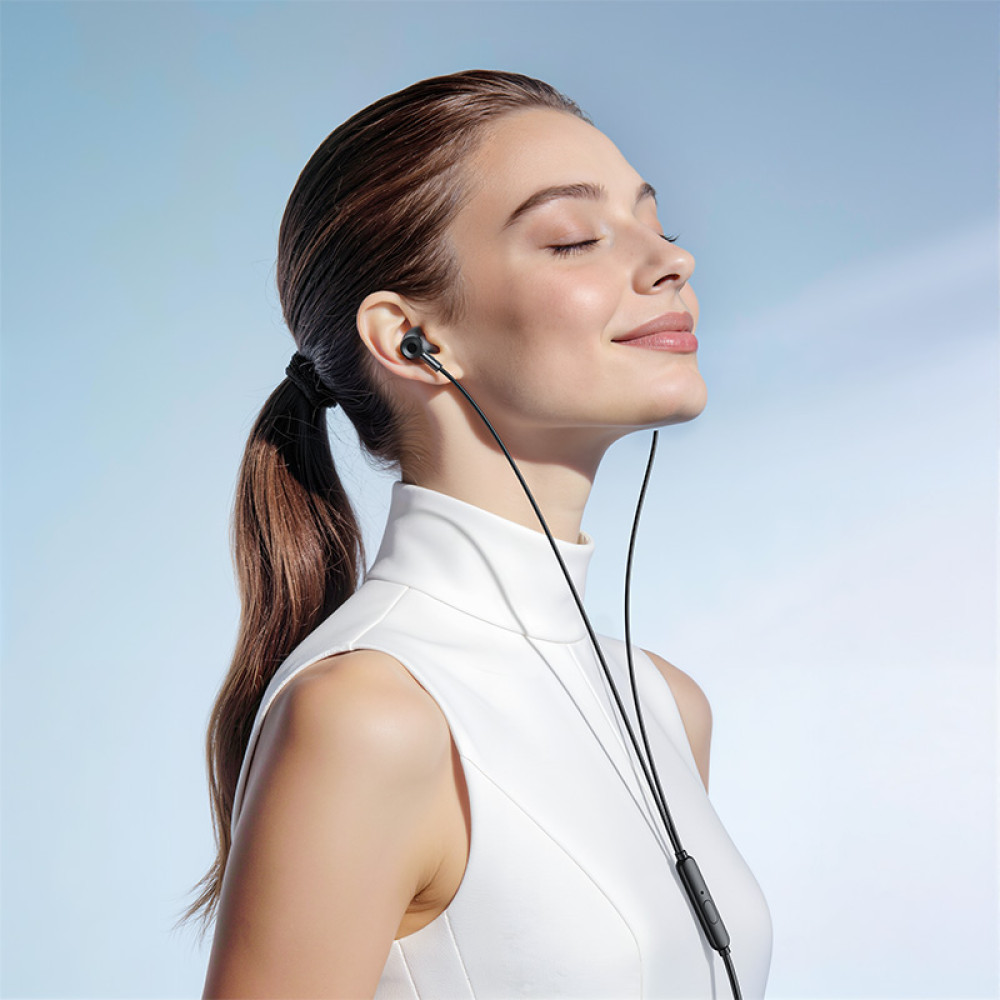Handsfree 3,5 mm / USB-C HOCO M119A, Sort