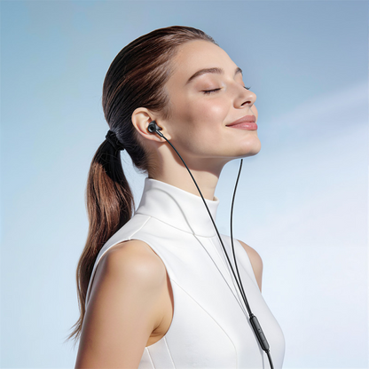 Handsfree 3,5 mm / USB-C HOCO M119A, Sort