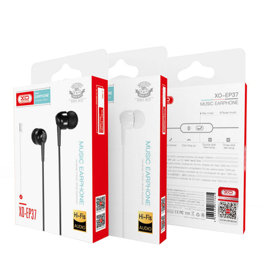 Handsfree 3.5mm XO Design EP37, Hvid