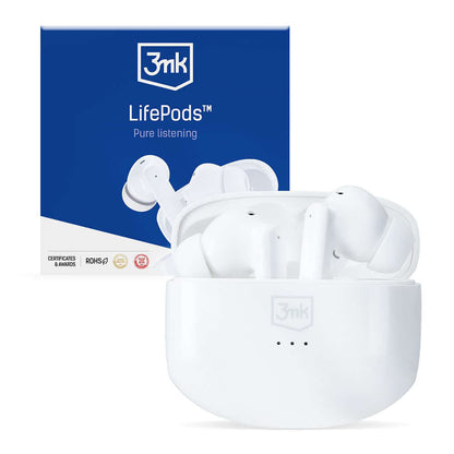 Bluetooth-håndfri 3MK LIFEPODS, TWS, ANC, Hvid