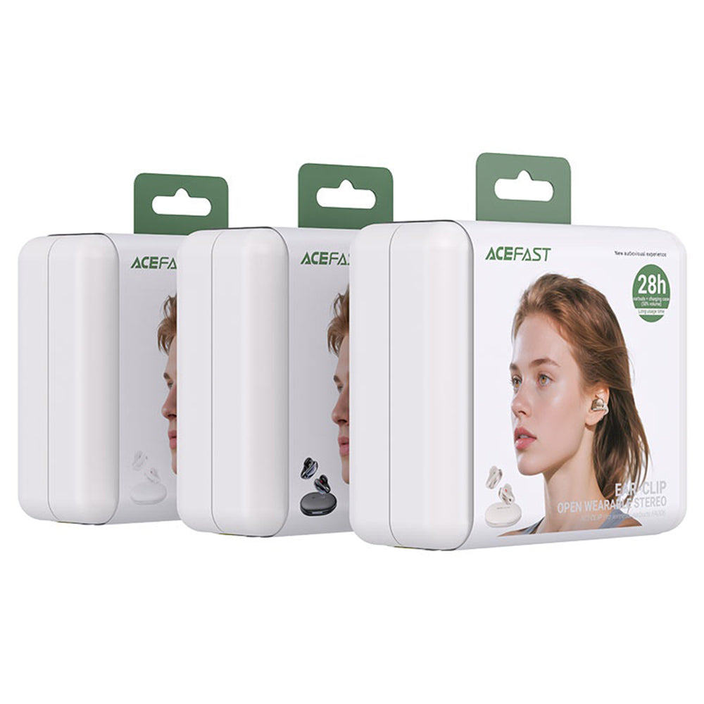 Acefast Aceclip Pro Bluetooth Handsfree, TWS, White