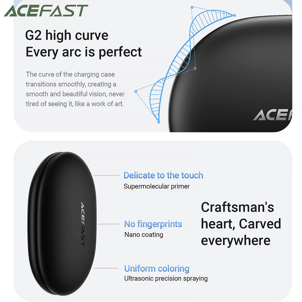 Handsfree Bluetooth Acefast FA002, TWS, Hvid