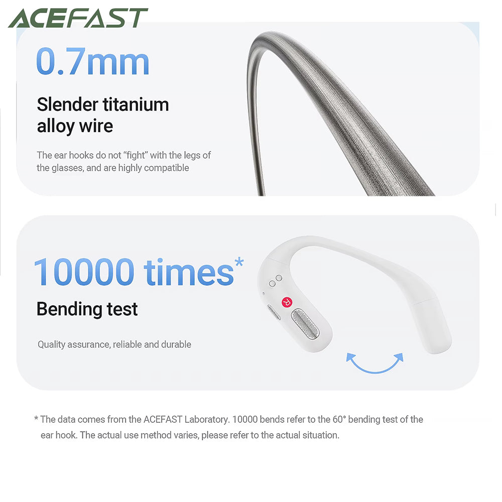 Handsfree Bluetooth Acefast FA002, TWS, Hvid