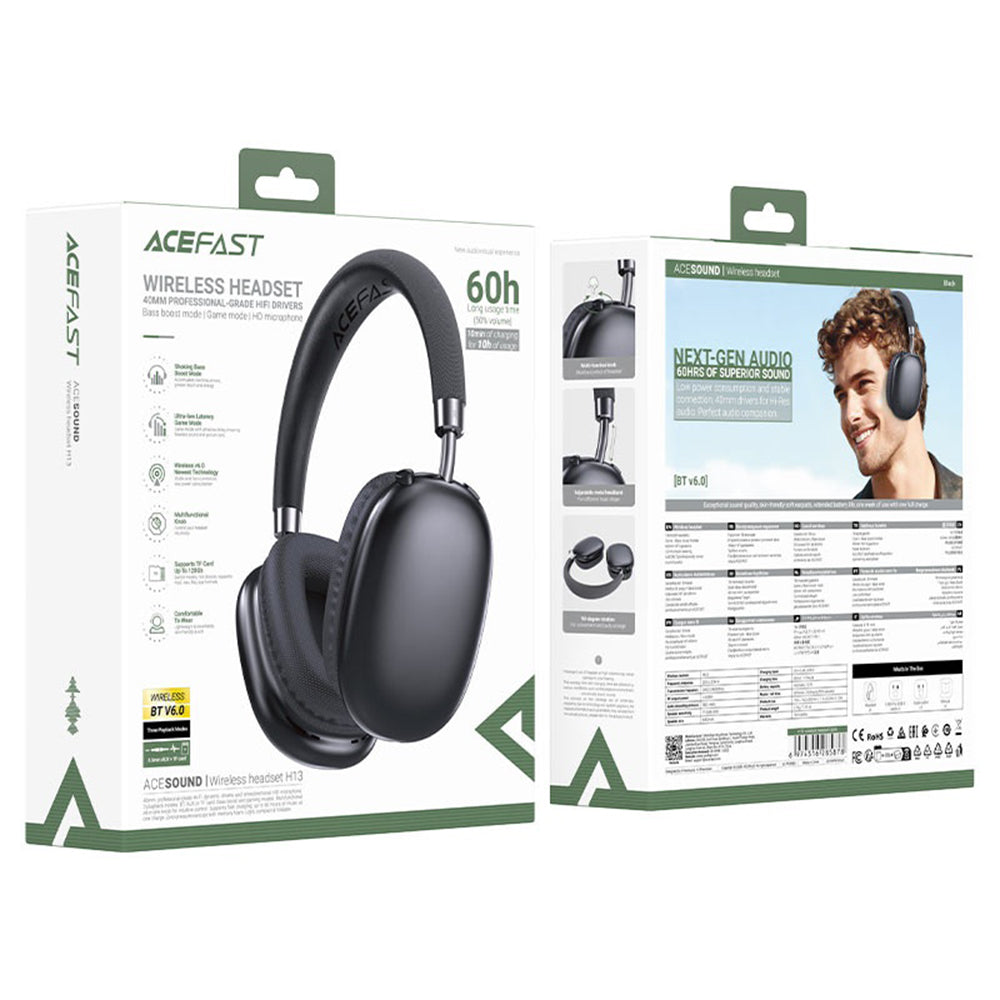 Acefast H13 Bluetooth Handsfree, A2DP, Black