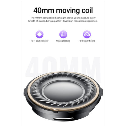 Handsfree Bluetooth Acefast H8, A2DP, ANC, Guld