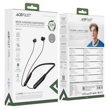 Handsfree Bluetooth Acefast N9, A2DP, Sort
