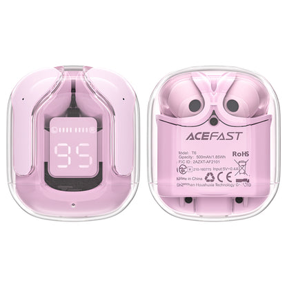 Handsfree Bluetooth Acefast T6, TWS, Pink
