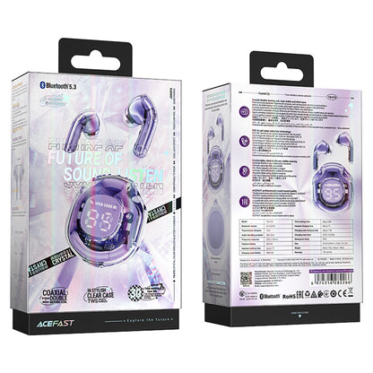 Handsfree Bluetooth Acefast T8, TWS, Lilla