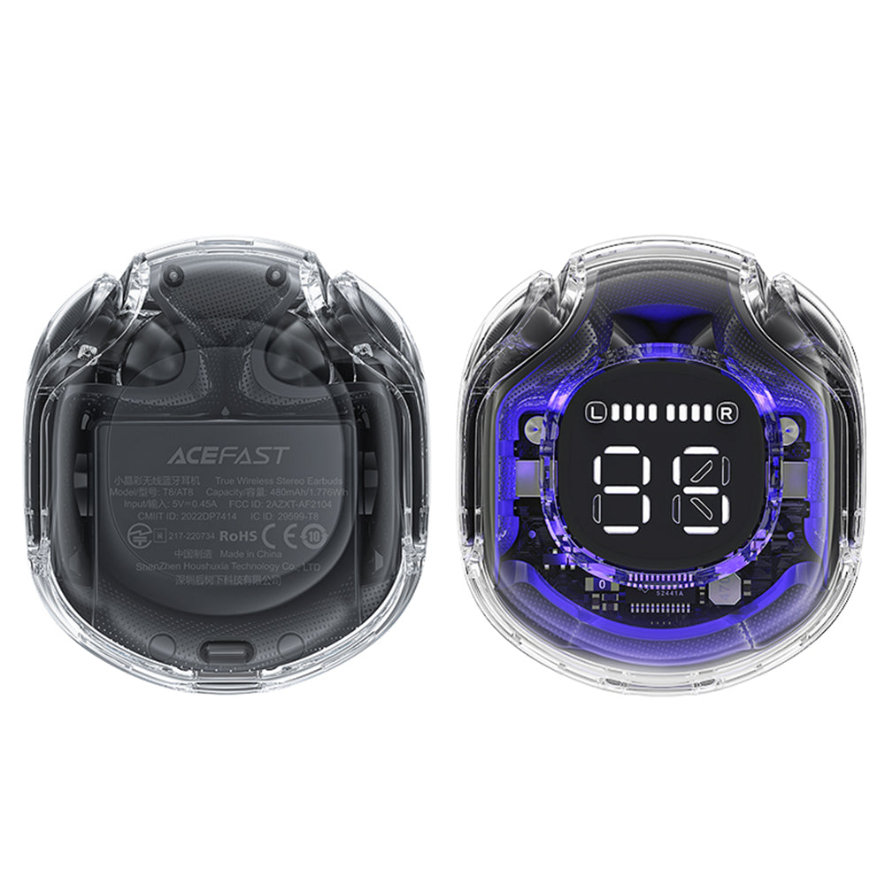 Handsfree Bluetooth Acefast T8, TWS, Sort