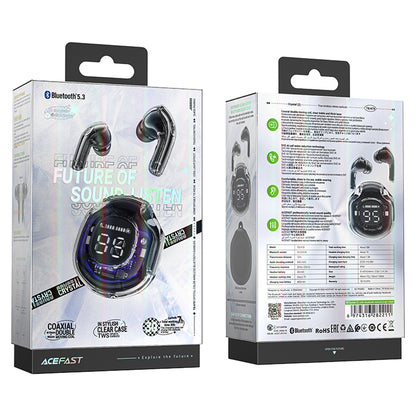 Handsfree Bluetooth Acefast T8, TWS, Sort