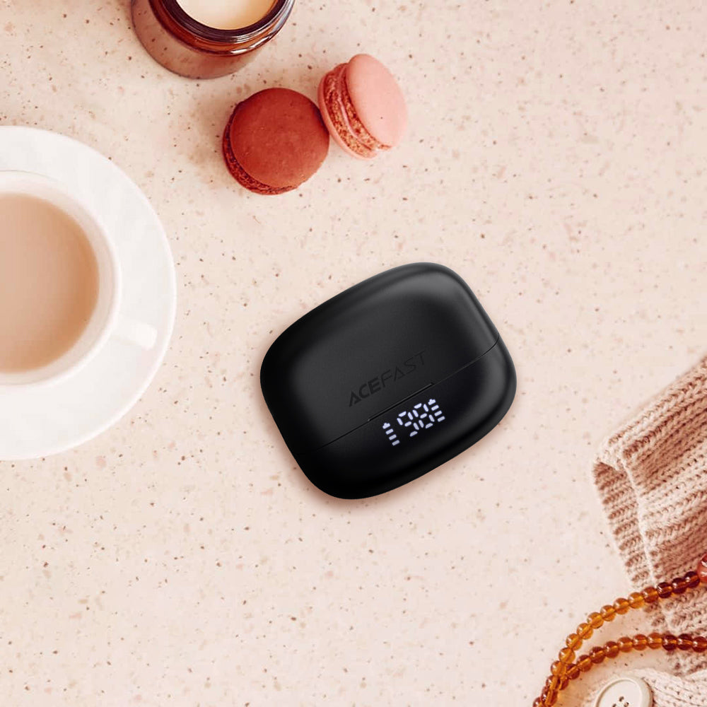 Handsfree Bluetooth Acefast W1, TWS, Sort