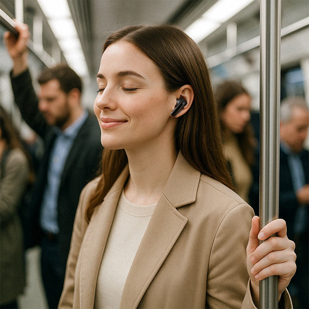 Handsfree Bluetooth Acefast W5, TWS, ANC, Sort
