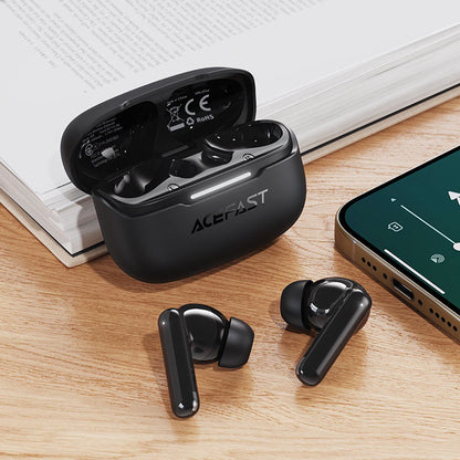 Handsfree Bluetooth Acefast W5, TWS, ANC, Sort