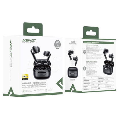 Handsfree Bluetooth Acefast W5, TWS, ANC, Sort
