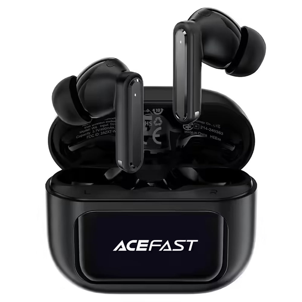 Handsfree Bluetooth Acefast W6, TWS, ANC, Sort