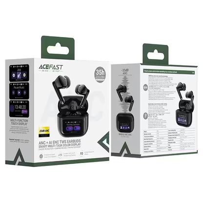 Handsfree Bluetooth Acefast W6, TWS, ANC, Sort