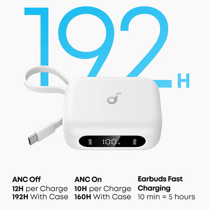 Handsfree Bluetooth Anker P41i, TWS, ANC, Hvid A3937G21