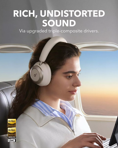 Handsfree Bluetooth Anker Soundcore Space One Pro, A2DP, ANC, Hvid A3062G21