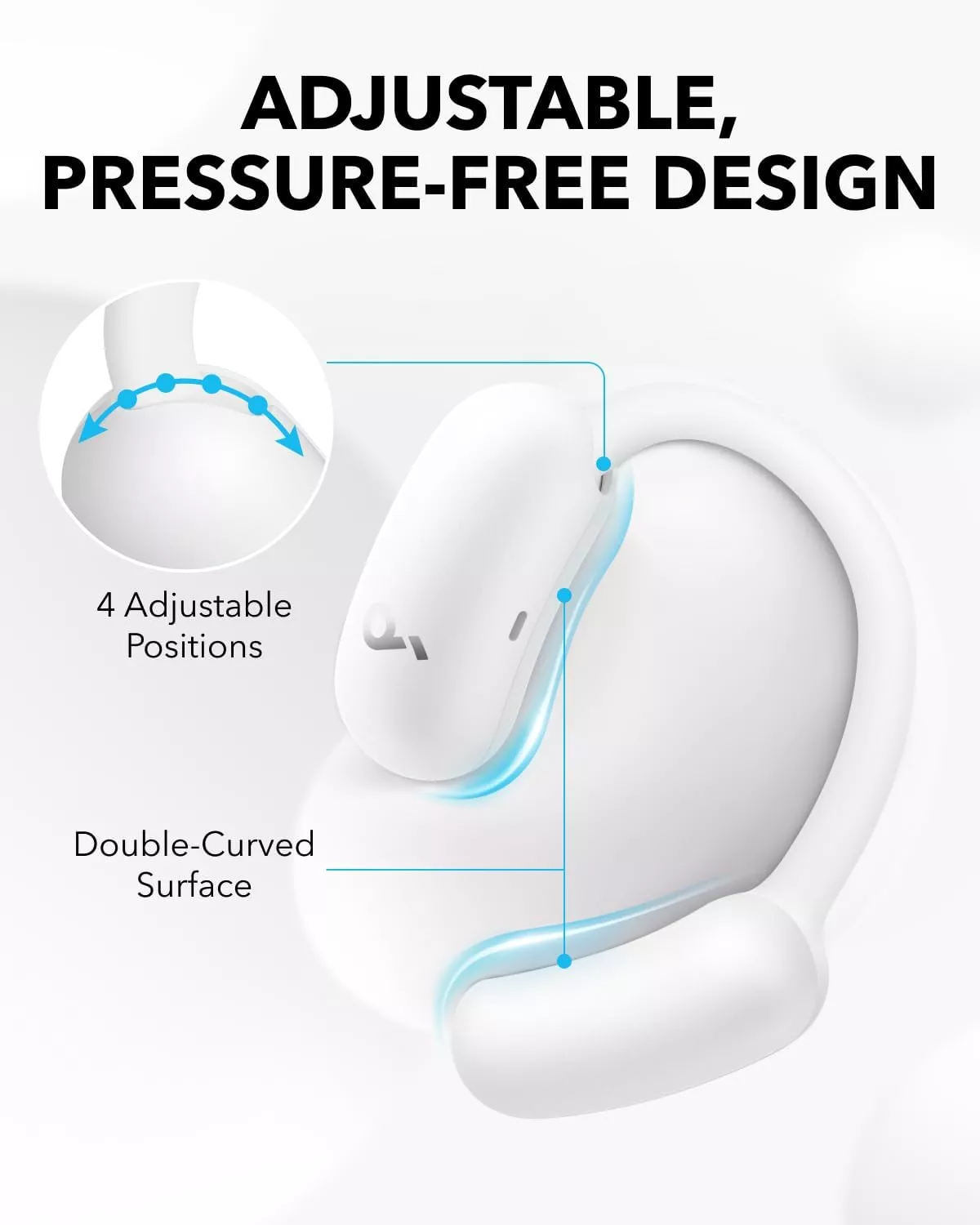 Handsfree Bluetooth Anker SoundCore AeroFit 2, TWS, Hvid A3874G21