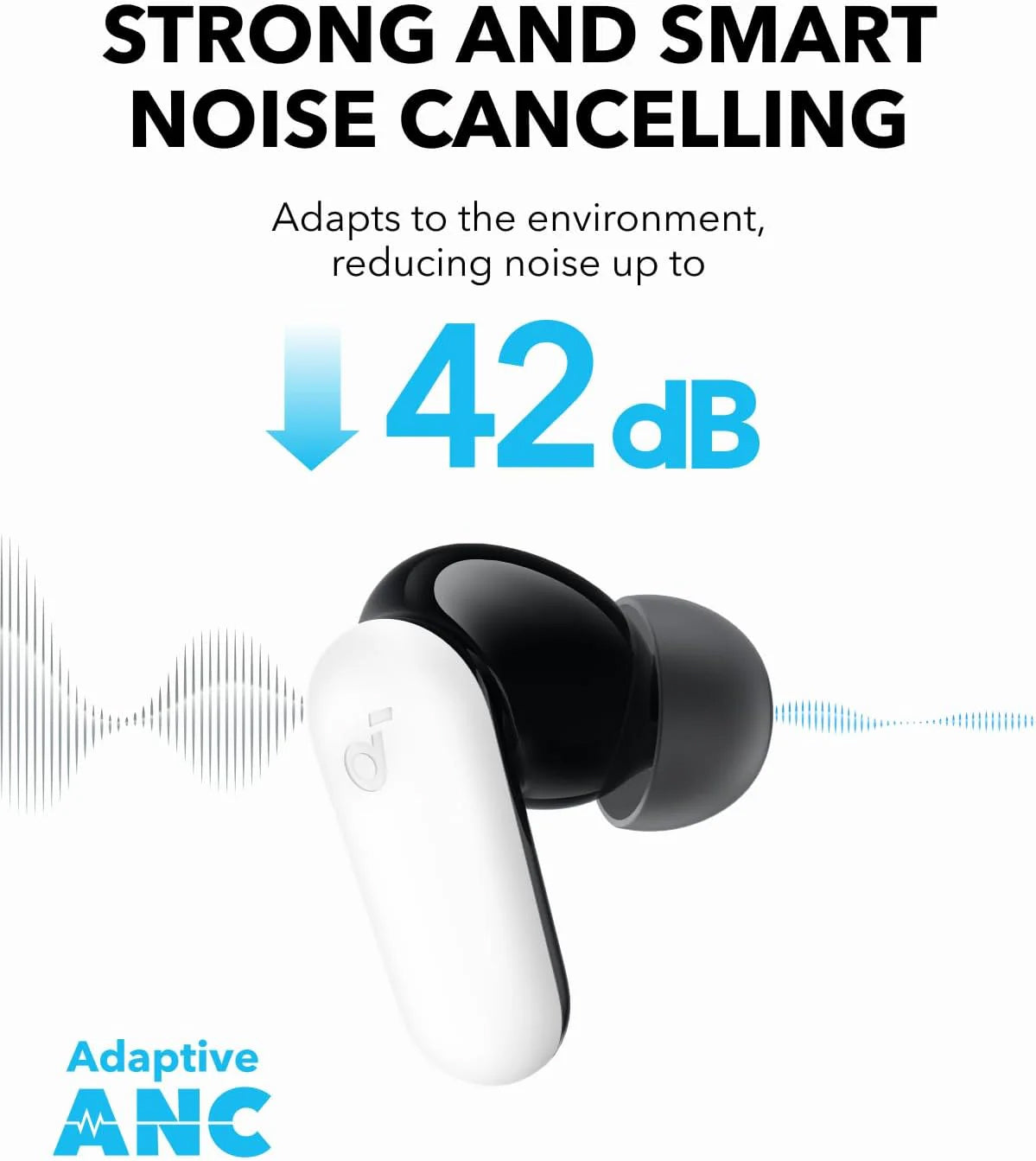 Handsfree Bluetooth Anker SoundCore P30i, TWS, ANC, Hvid A3959321