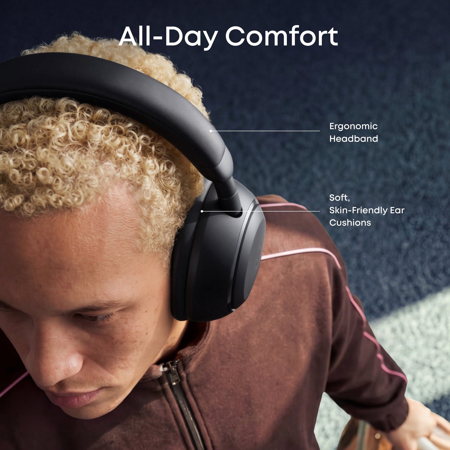 Handsfree Bluetooth Anker SoundCore Space 2, A2DP, ANC, Sort D1402G11
