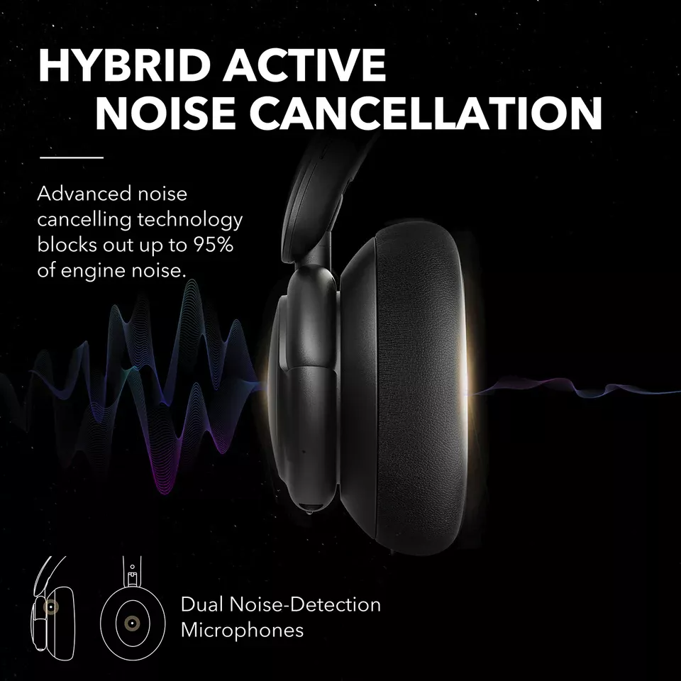 Handsfree Bluetooth Anker SoundCore Q30, A2DP, ANC, Sort A3028313