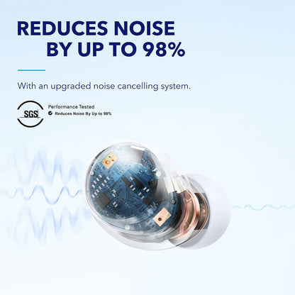 Handsfree Bluetooth Anker SoundCore Space A40, TWS, ANC, Hvid A3936G21