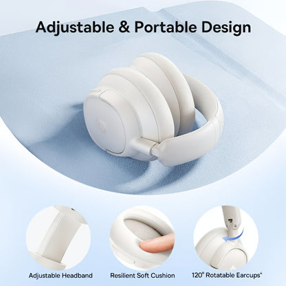 Handsfree Bluetooth Baseus Bass BH1 NC, MultiPoint, A2DP, ANC, Hvid A0203702