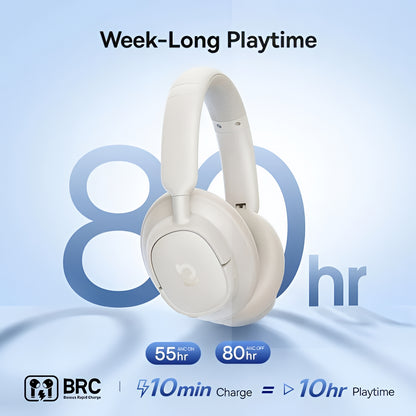 Handsfree Bluetooth Baseus Bass BH1 NC, MultiPoint, A2DP, ANC, Hvid A0203702
