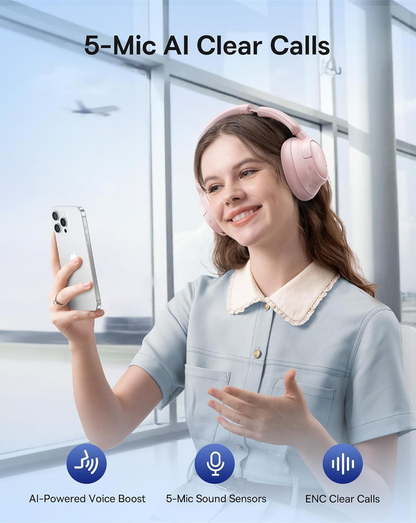 Handsfree Bluetooth Baseus Bass BH1 NC, MultiPoint, A2DP, ANC, Pink A0203704