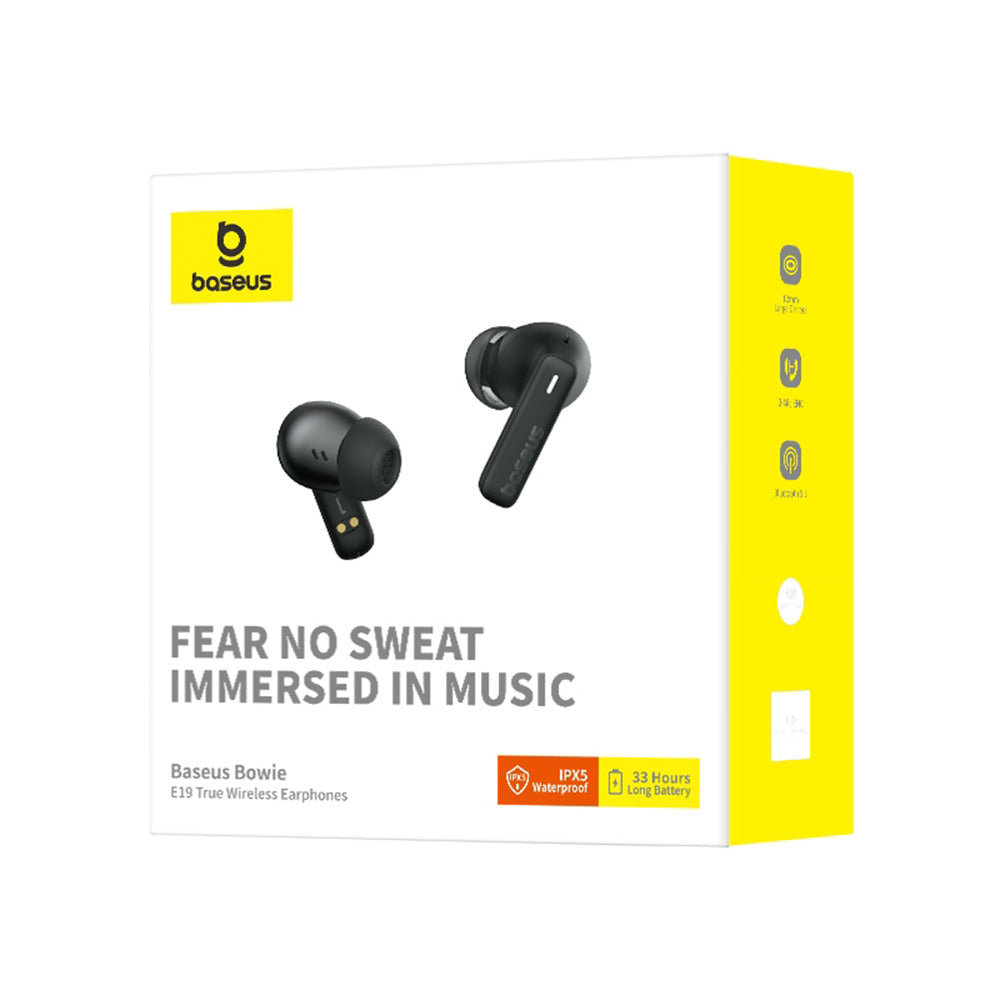 Handsfree Bluetooth Baseus Bowie E19, TWS, Sort A00069600113-00