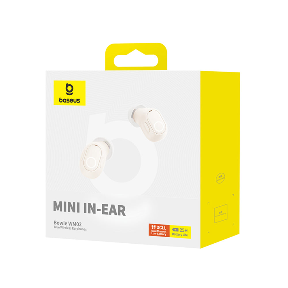 Handsfree Bluetooth Baseus Bowie WM02, TWS, Hvid NGTW370202