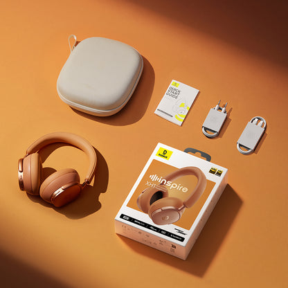 Handsfree Bluetooth Baseus Inspire XH1 Sound by Bose, A2DP, ANC, Koralfarvet Orange A0203600