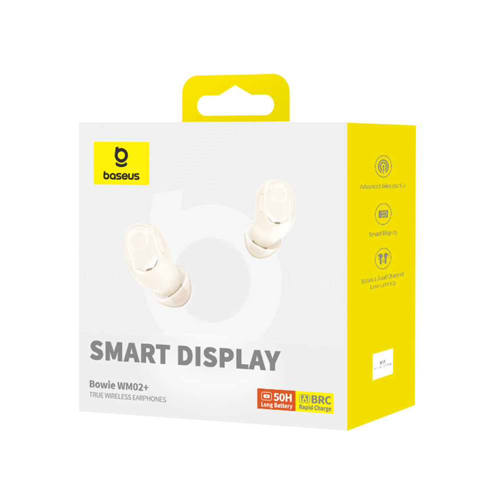 Handsfree Bluetooth Baseus WM02+, TWS, White NGTW370302