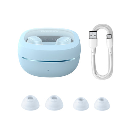 Handsfree Bluetooth Baseus WM02+, TWS, Blå NGTW370303