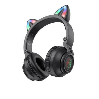 Handsfree Bluetooth Borofone BO18 Cat Ear, A2DP, Sort