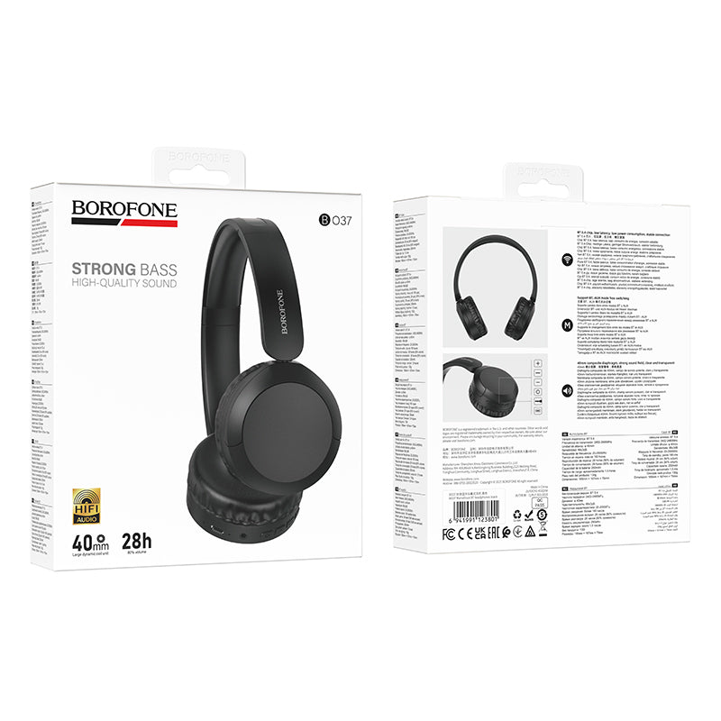 Handsfree Bluetooth Borofone BO37 Marvellous, A2DP, Sort