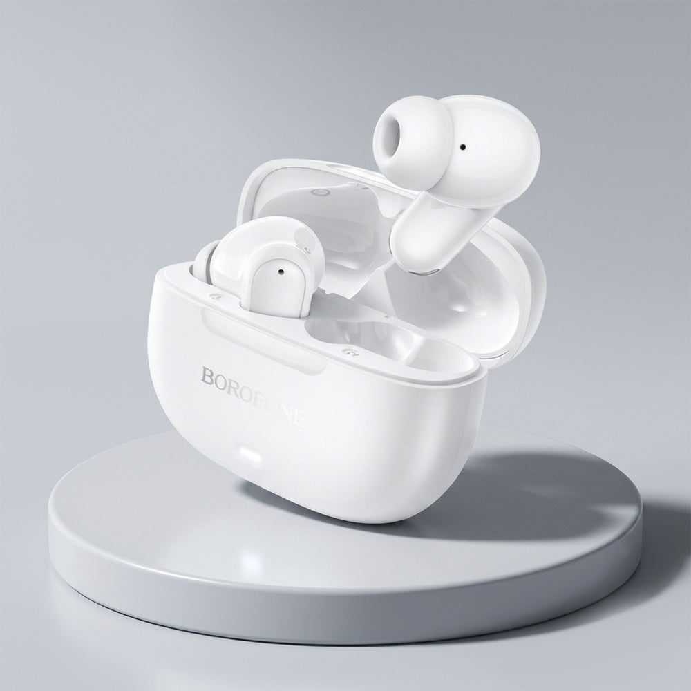Handsfree Bluetooth Borofone BW96 Mellow, TWS, Hvid