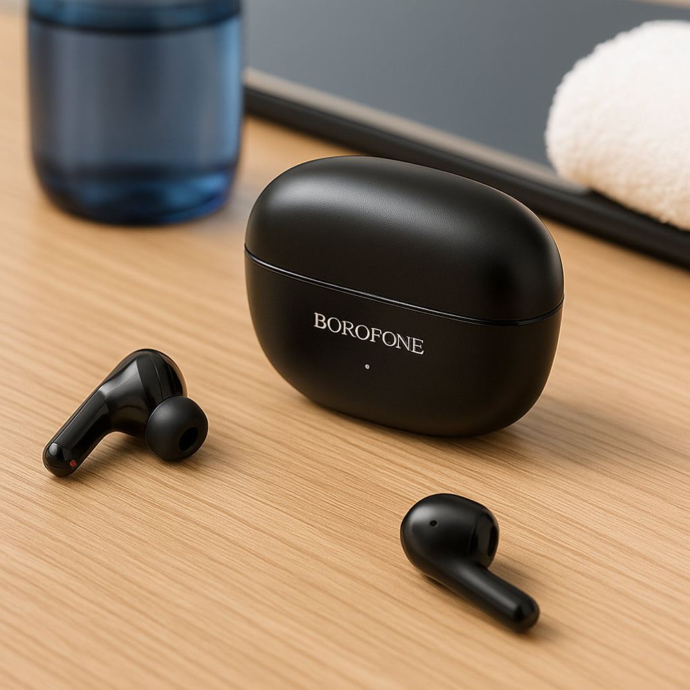 Handsfree Bluetooth Borofone FQ1 Shine, TWS, Sort