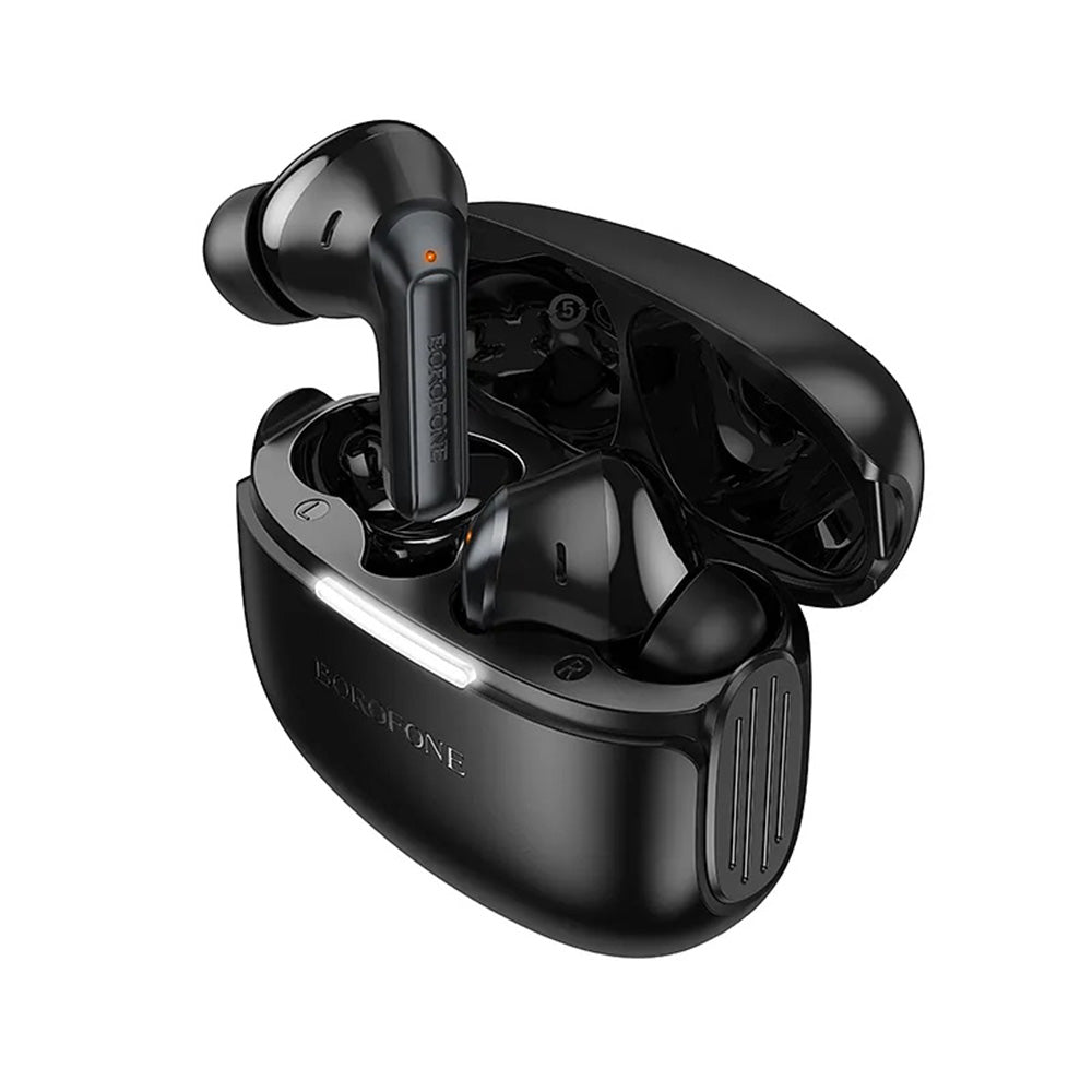 Bluetooth-håndfri Borofone FQ9 Plus Peaceful, TWS, ANC, Sort