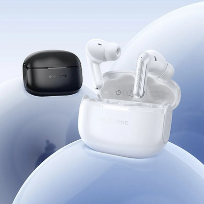 Bluetooth-håndfri Borofone FQ9 Plus Peaceful, TWS, ANC, Sort