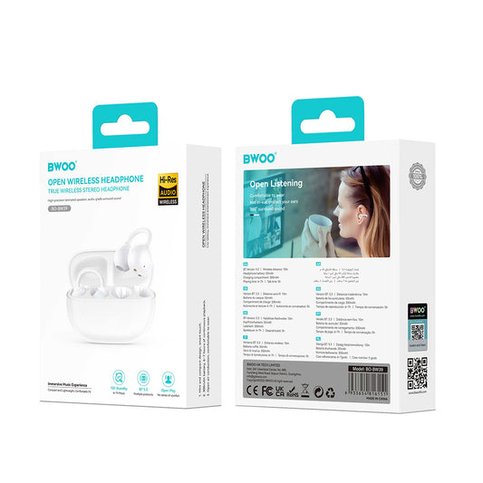 Bluetooth-handsfree BWOO BW39, TWS, Hvid