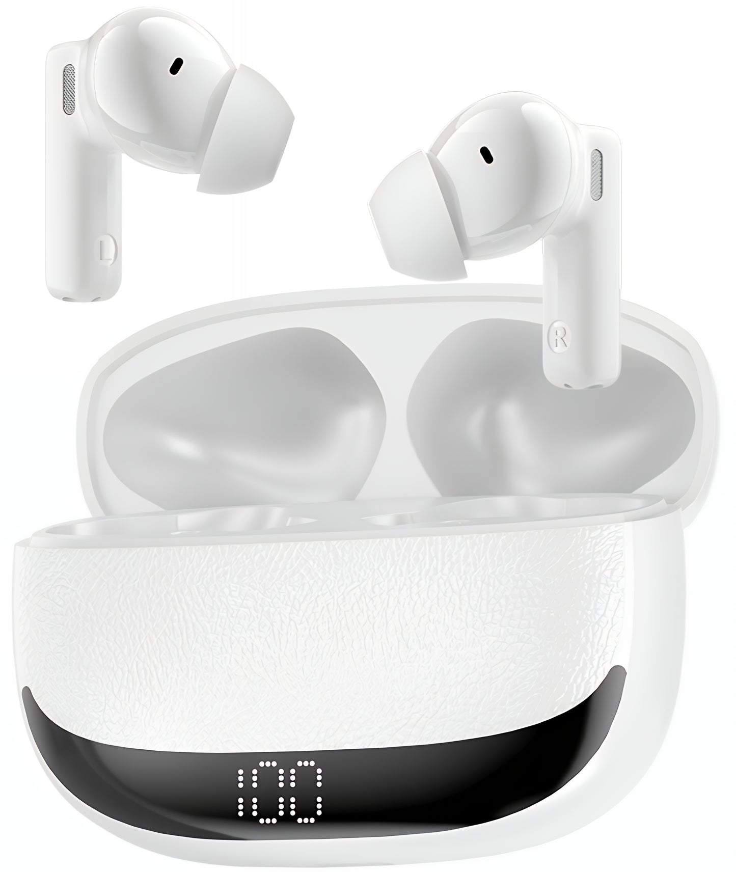 Bluetooth-håndfri BWOO BW40, TWS, ANC, Hvid